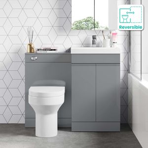 Trent Stone Grey Combination Vanity Basin and Denver Toilet 1000mm