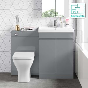 Trent Stone Grey Combination Vanity Basin and Atlanta Toilet 1100mm