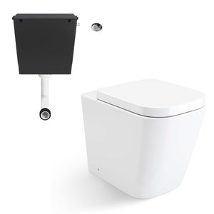 Nevada Rimless Back To Wall Toilet With Premium Soft Close Seat and Concealed Cistern