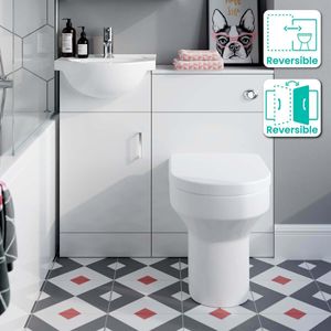Quartz Gloss White Combination Vanity Basin and Denver Toilet 900mm