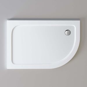 London Offset Quadrant Stone Shower Tray 1200x800mm - Right Handed