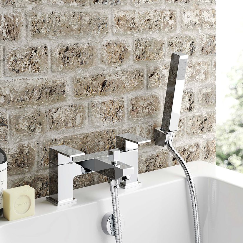 Lea Chrome Bath Filler & Handheld Shower
