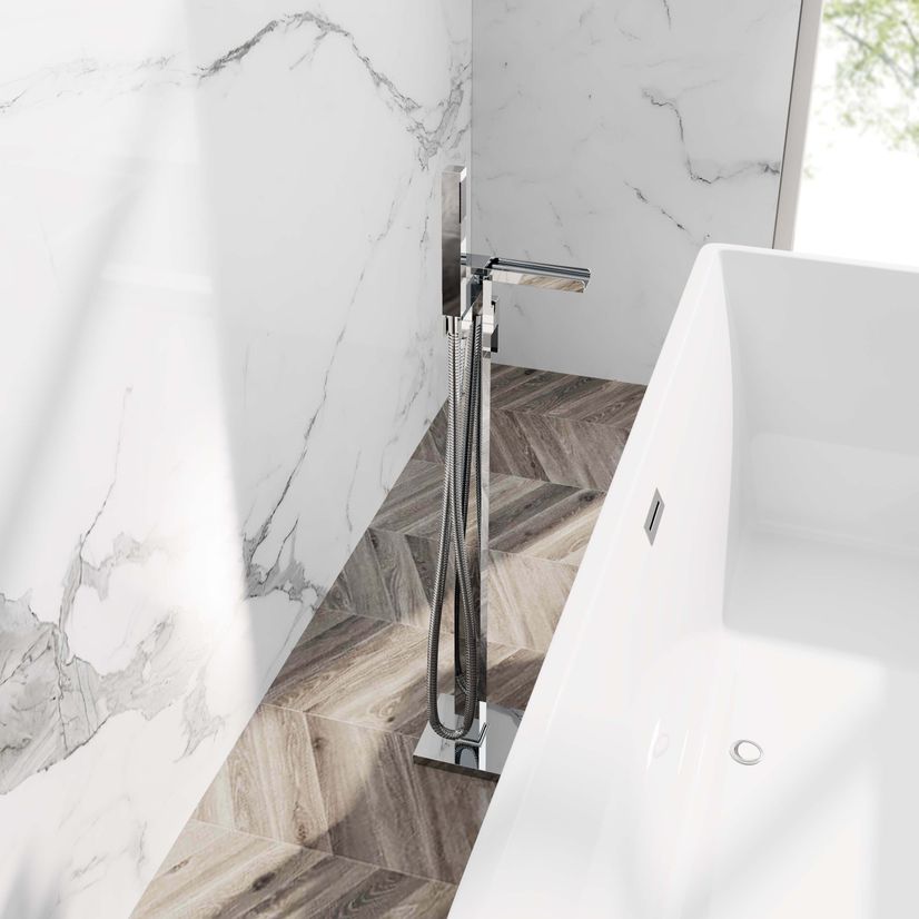 Avon Chrome Waterfall Freestanding Bath Shower Mixer Tap