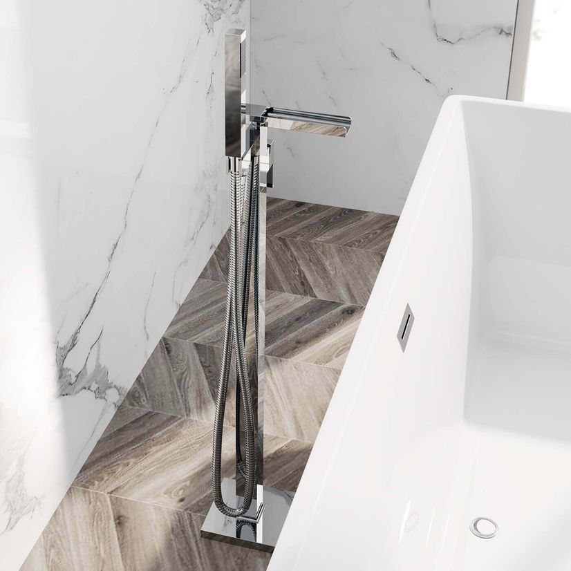 Avon Chrome Waterfall Freestanding Bath Shower Mixer Tap