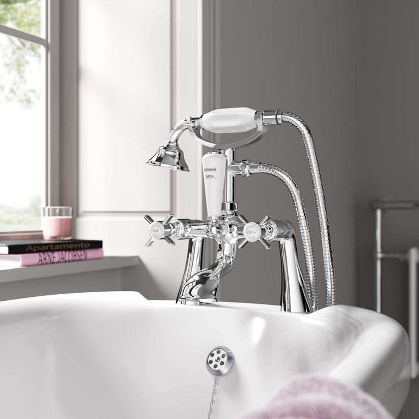 Nene Traditional Chrome Bath Shower Mixer Tap