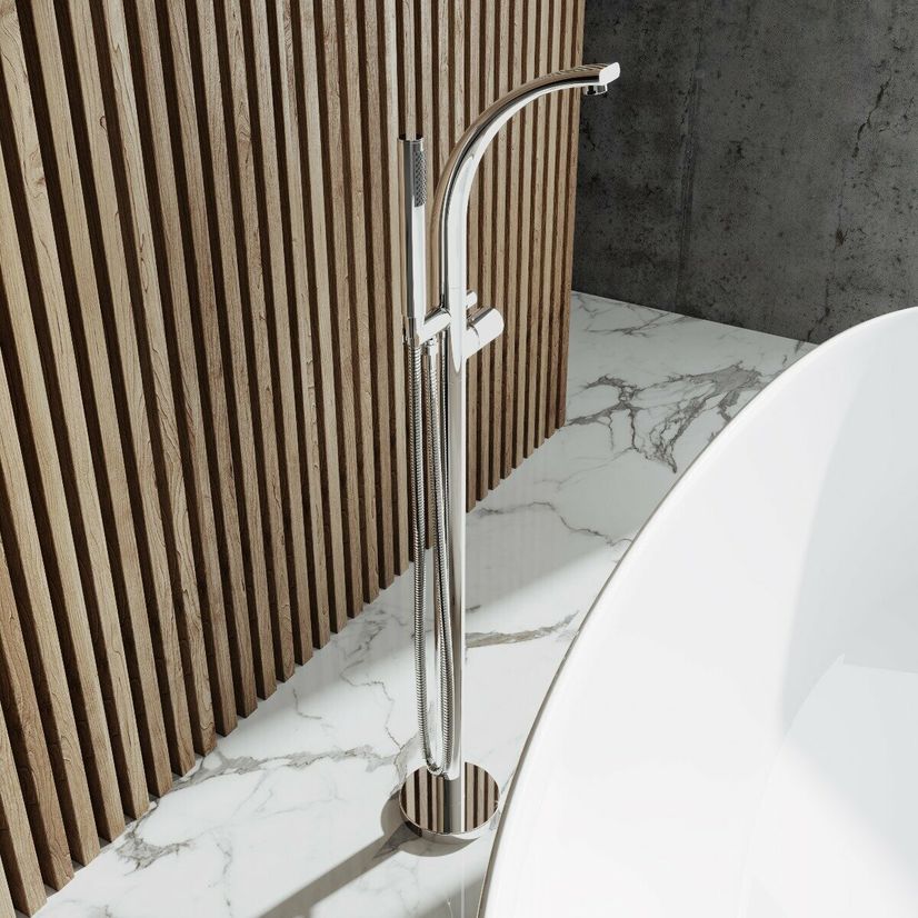 Blythe Chrome Freestanding Bath Shower Mixer Tap