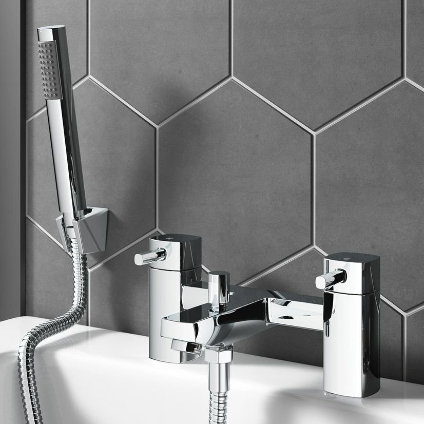 Aire Chrome Bath Filler & Handheld Shower