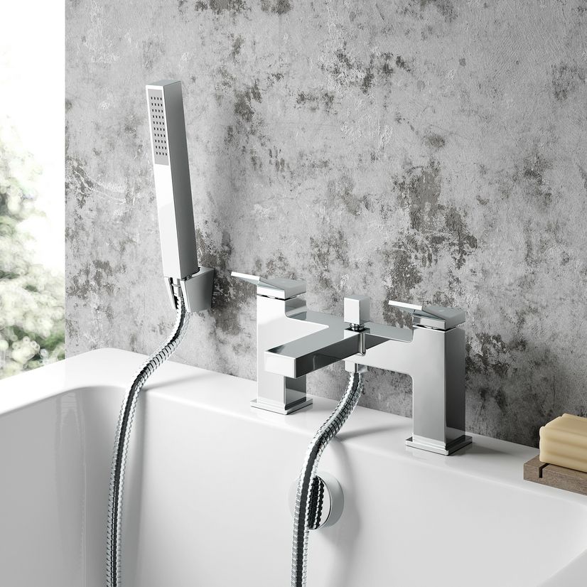 Forth Chrome Bath Filler & Handheld Shower