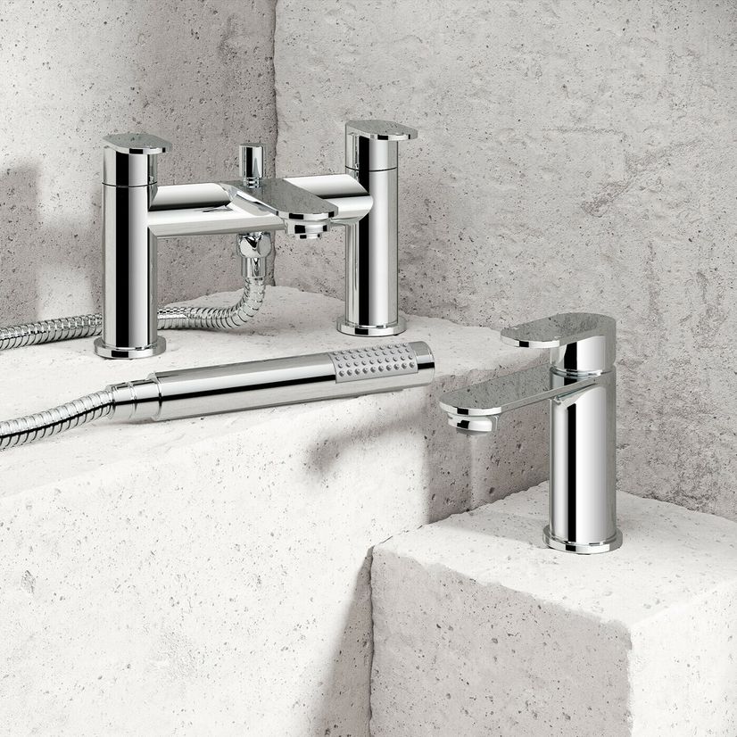 Anker Chrome Basin & Shower Bath Mixer Tap Set