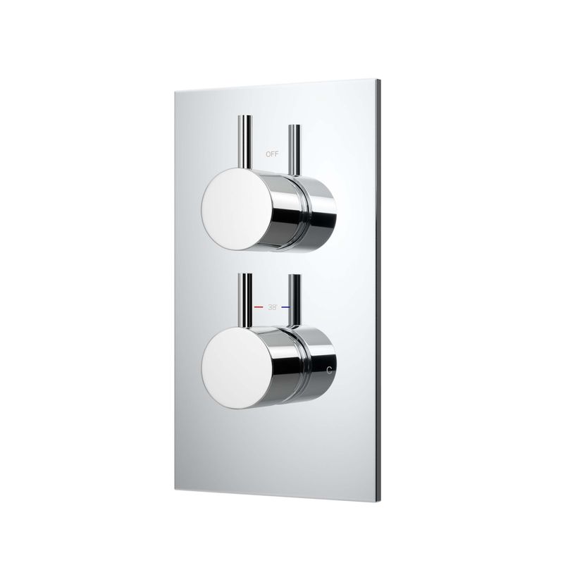 Lismore Essential Chrome Round Thermostatic Shower Valve - 1 Outlet