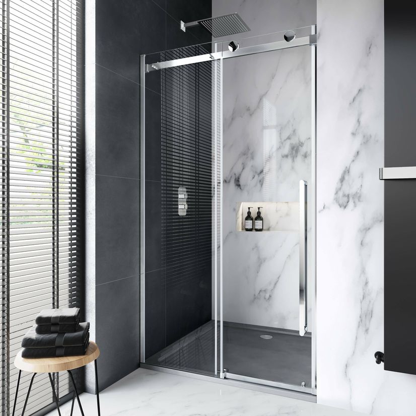 Oslo Premium Easy Clean 8mm Sliding Shower Door 1100mm