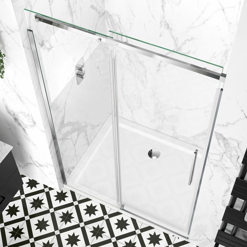 Stockholm Easy Clean 8mm Frameless Sliding Shower Door 1200mm