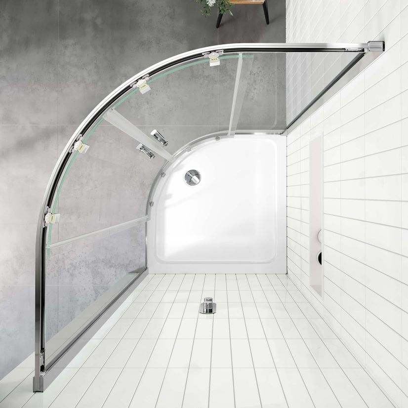 Hamburg Easy Clean 8mm Quadrant Shower Enclosure 800x800mm - Easy Fix Feature