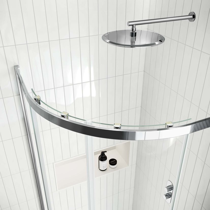 Hamburg Easy Clean 8mm Quadrant Shower Enclosure 800x800mm - Easy Fix Feature
