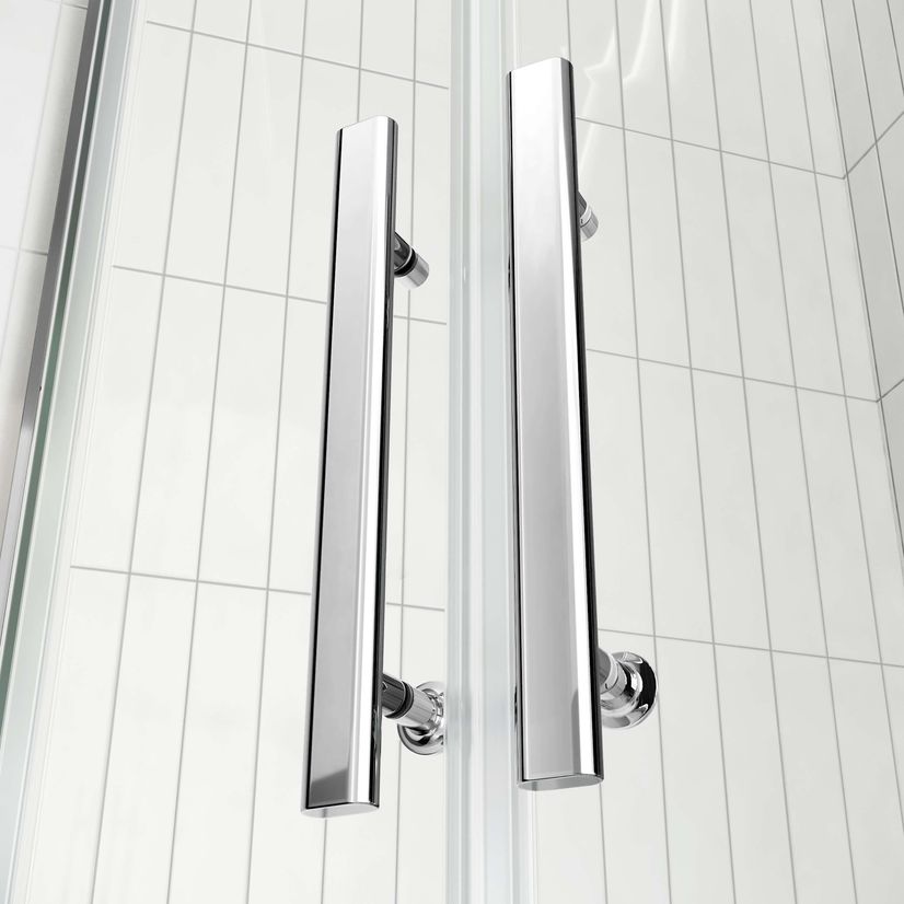 Hamburg Easy Clean 8mm Quadrant Shower Enclosure 900x900mm - Easy Fix Feature