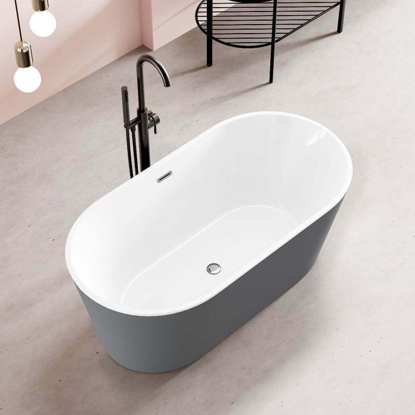 Hyde 1500mm Slate Grey Freestanding Bath