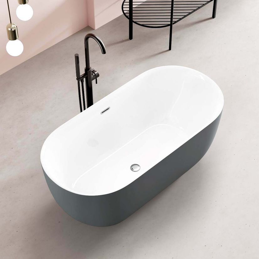 Finsbury 1500mm Slate Grey Freestanding Bath