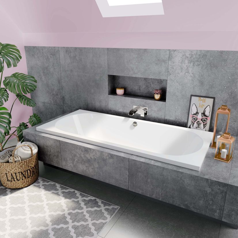 York 1800x800mm Round Double Ended Bath