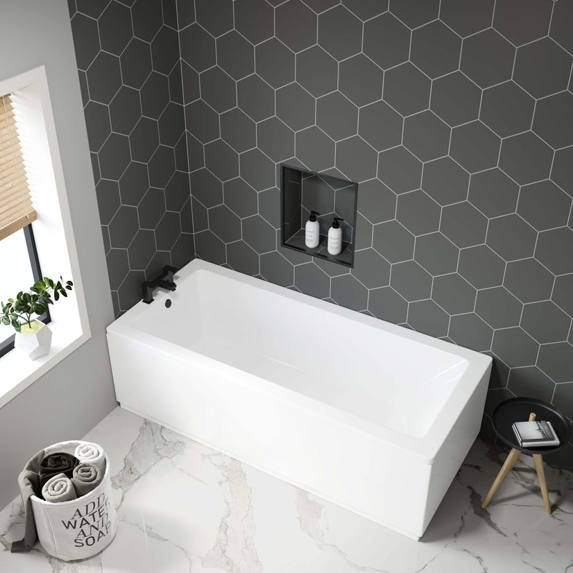 Hereford 1700x700mm Square Single Ended Bath