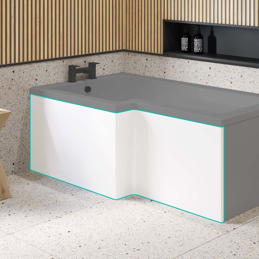 1500 Acrylic L Shaped Bath Front Panel