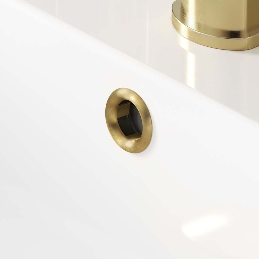 Brushed Brass Basin Overflow Ring