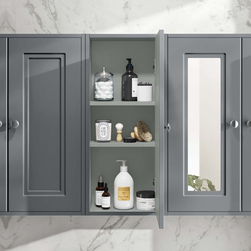 Dove Grey Wall Hung Cabinet 700x300mm