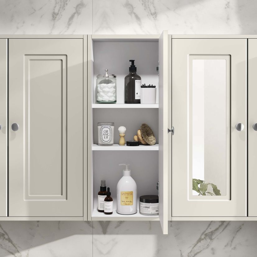 Chalk White Wall Hung Cabinet 700x300mm