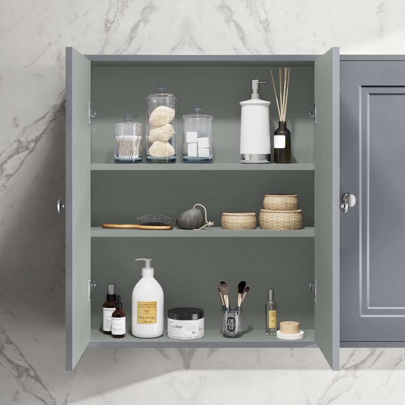 Dove Grey Wall Hung Cabinet 700x600mm