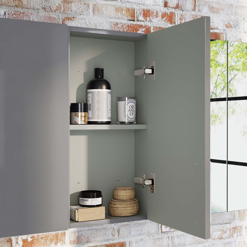 Harper Stone Grey Wall Hung Cabinet 600x300mm