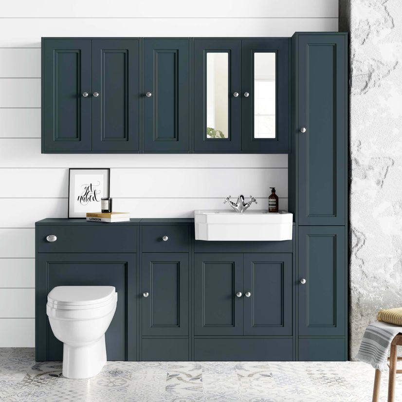 Inky Blue Wall Hung Cabinet 700x300mm