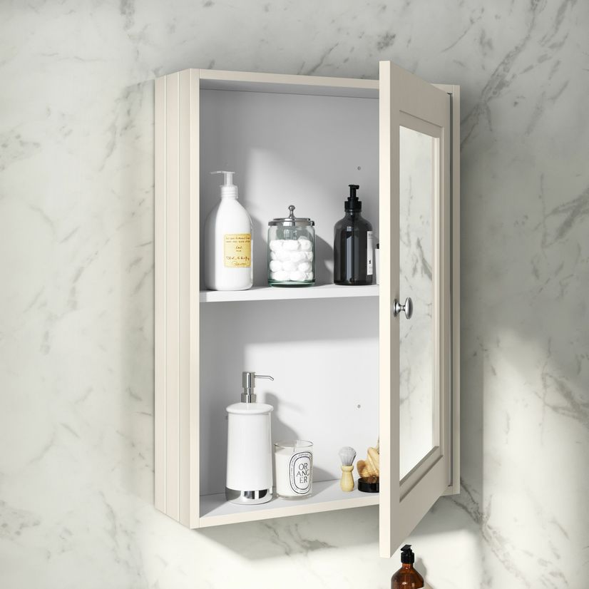 Chalk White Mirror Cabinet 700x500mm
