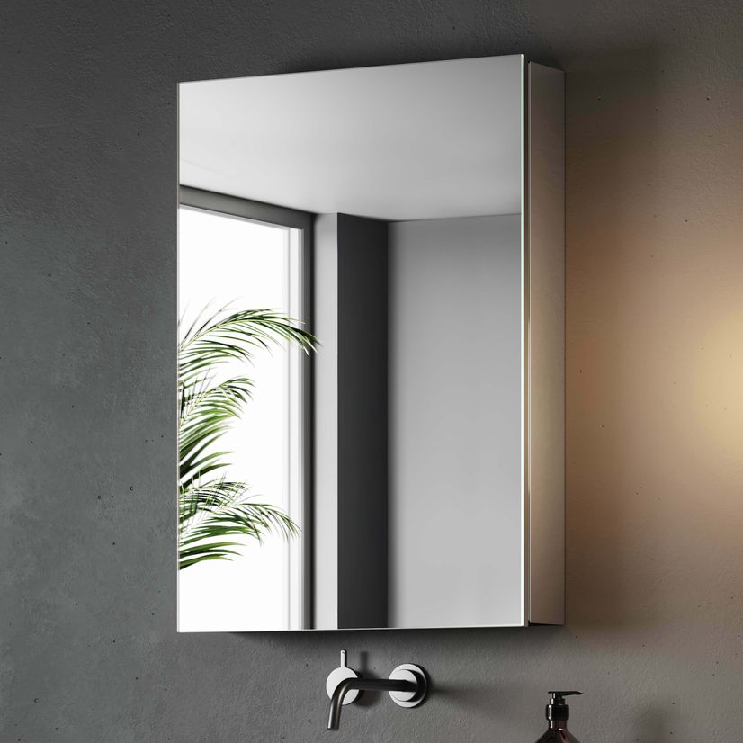 Elena Stainless Steel Mirror Cabinet 700x500mm