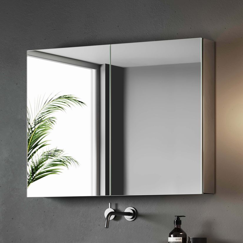 Elena Stainless Steel Mirror Cabinet 600x800mm