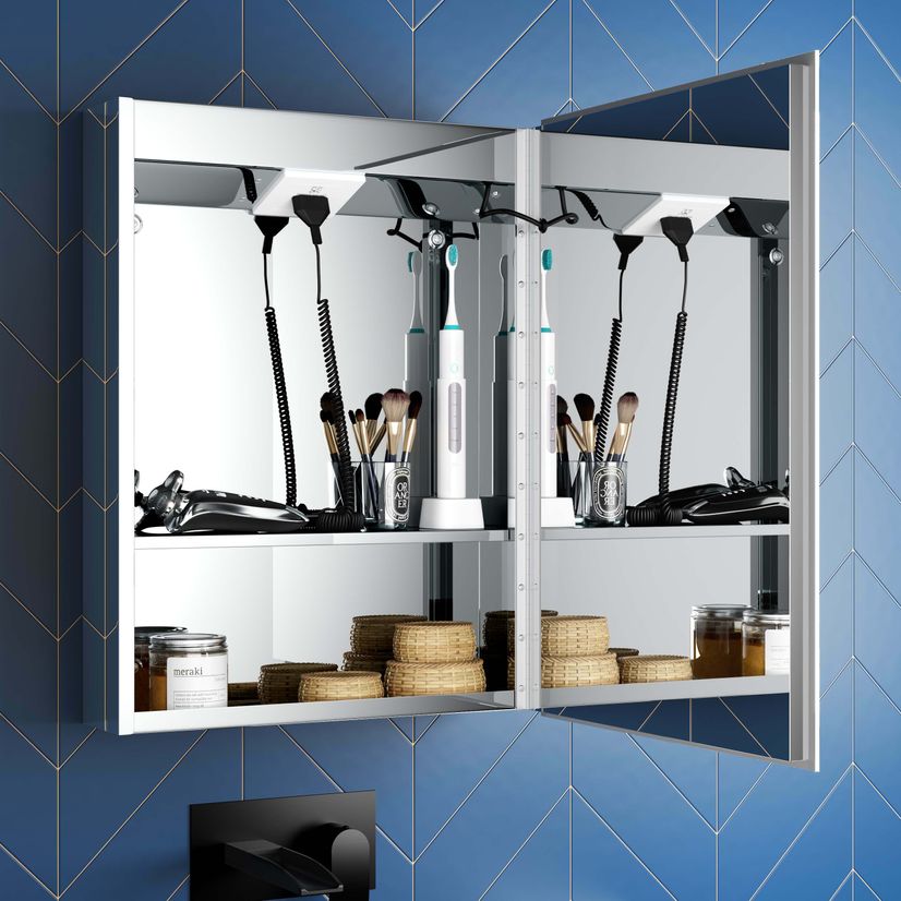 Haisley Illuminated LED Mirror Cabinet With BLUETOOTH Speaker 600x450mm