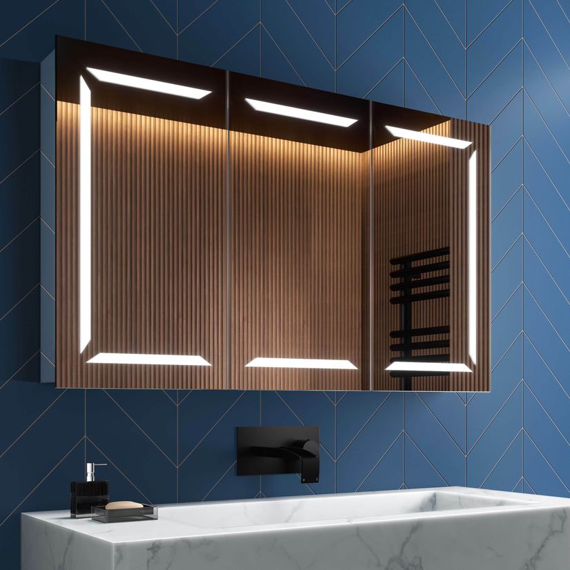 Haisley Illuminated LED Mirror Cabinet With BLUETOOTH Speaker 600x1000mm