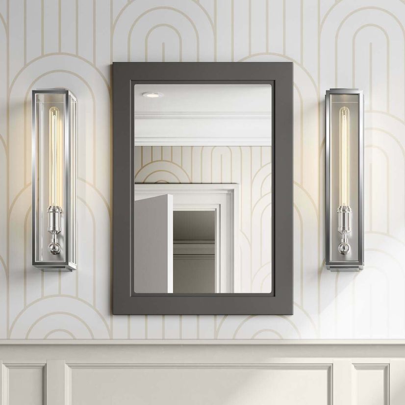 Graphite Grey Bathroom Mirror 700x500mm