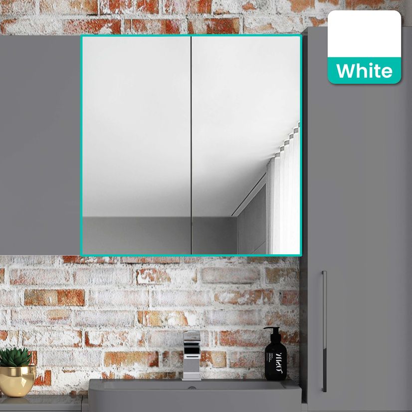 Gloss White Mirror Cabinet 600mm