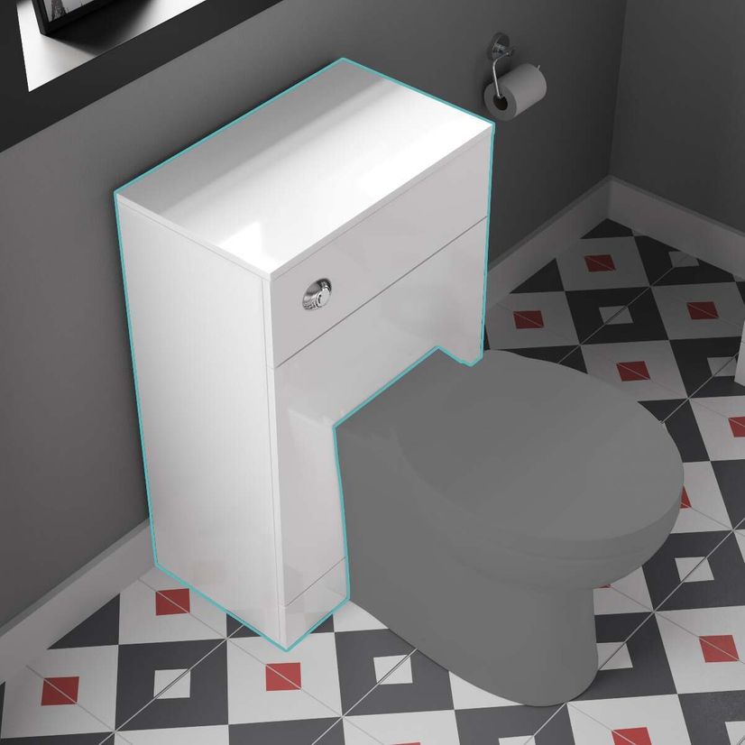 Quartz Gloss White Back To Wall Toilet Unit 500mm