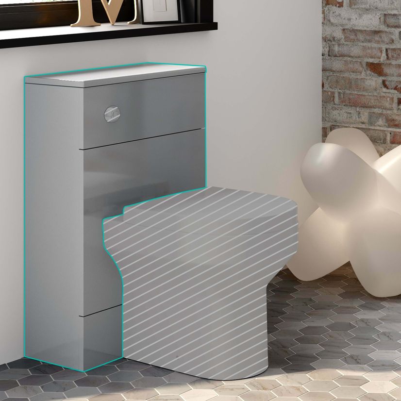 Harper Stone Grey Back To Wall Toilet Unit 500mm