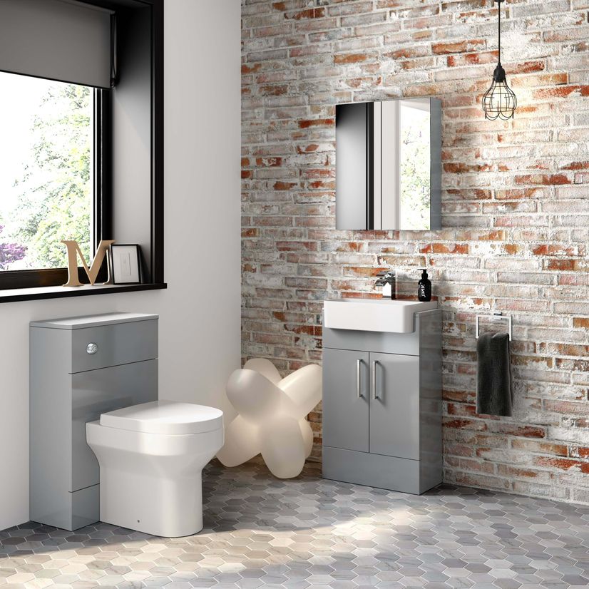 Harper Stone Grey Back To Wall Toilet Unit 500mm