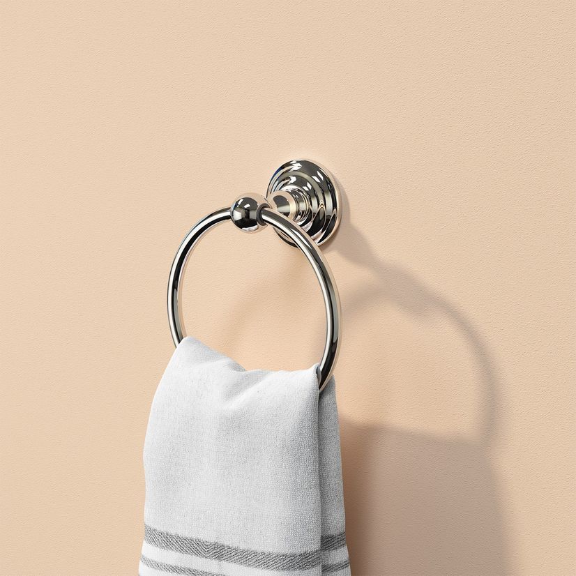 Eleanor Traditional Chrome Towel Ring