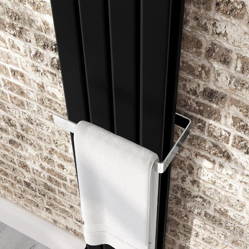 Chrome Towel Hanger 300mm for Double Flat Panel Radiator
