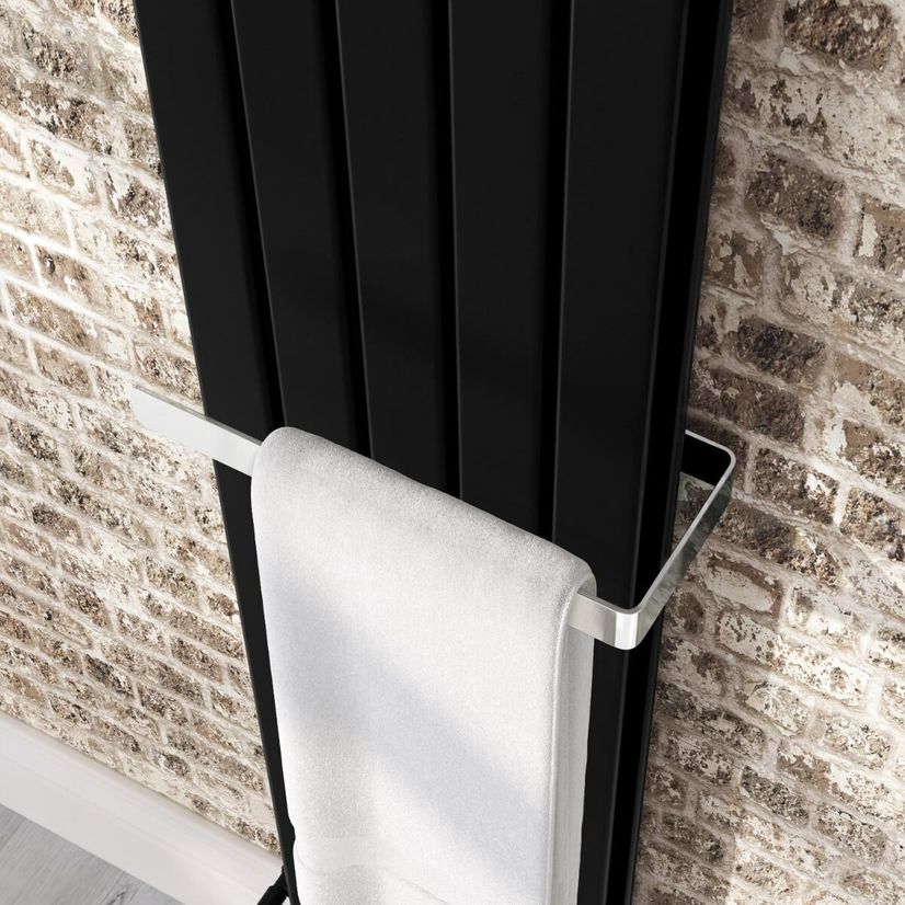 Chrome Towel Hanger 380mm for Double Flat Panel Radiator