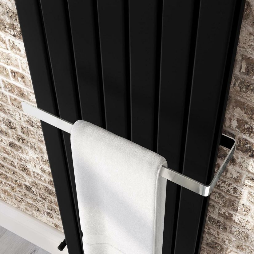 Chrome Towel Hanger 500mm for Double Flat Panel Radiator
