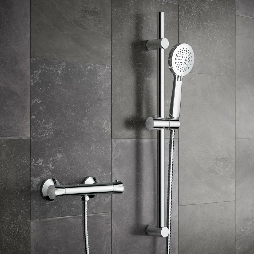 Lismore Round Thermostatic Shower Set With Multi-function Hand Shower
