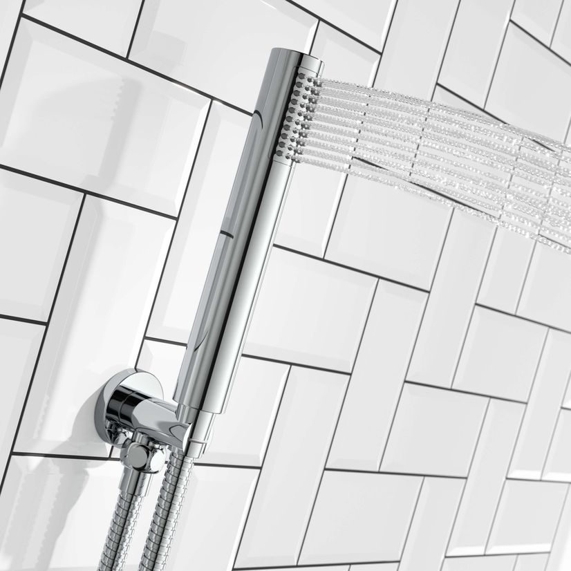 Lismore Essential Chrome Round Thermostatic Shower Set & Hand Shower