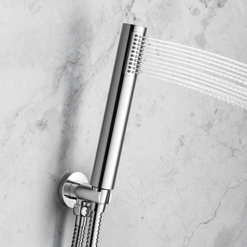 Ballina Premium Chrome Round Thermostatic Bath Filler Shower Set - 200mm Head & Hand Shower
