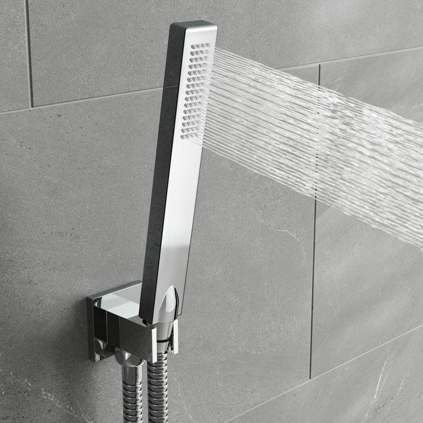 Galway Premium Chrome Square Thermostatic Shower Set - 300mm Head & Hand Shower