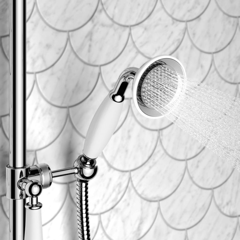 Shannon Premium Traditional Thermostatic Shower Set - 200mm Head & Slider Shower