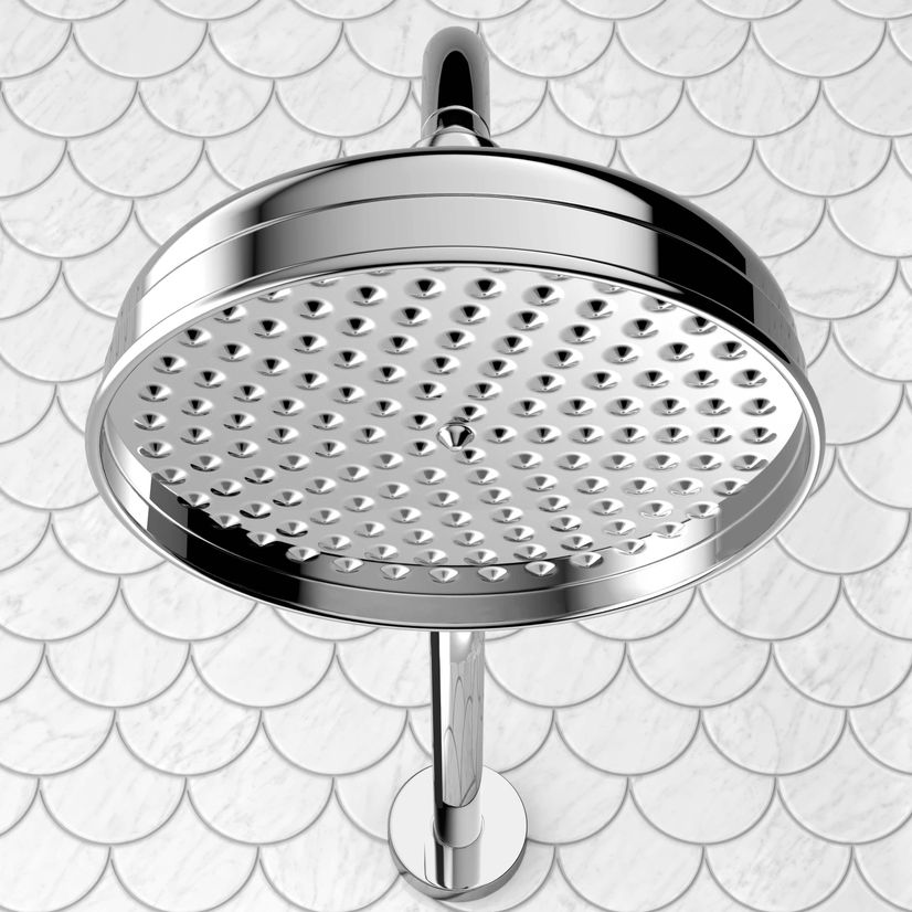 Shannon Premium Traditional Thermostatic Set - 200mm Head, Slider Shower & Bath Filler Waste